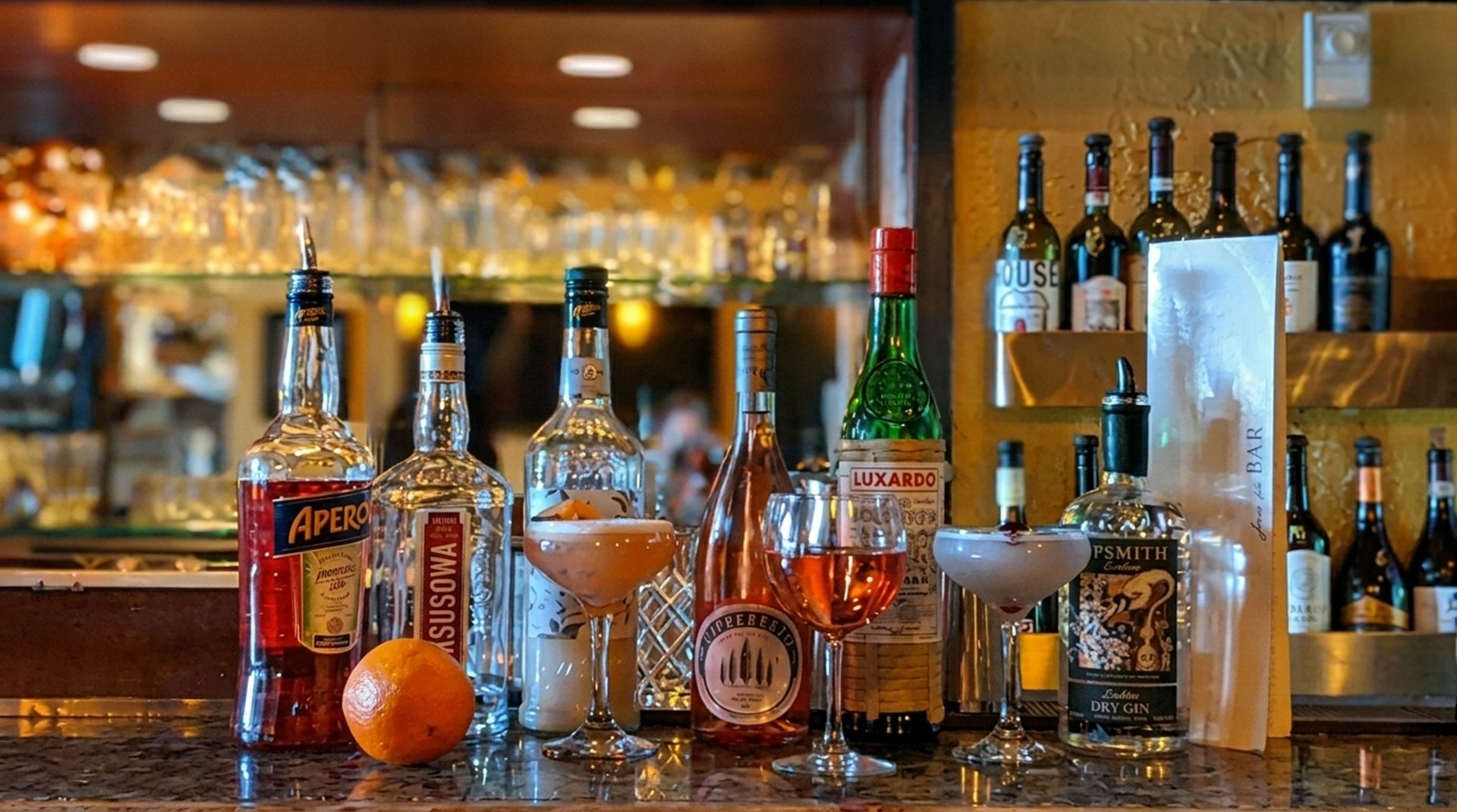 Cocktails and the bar